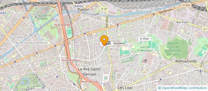 localisation de l'entreprise MONSIEUR AHMED CHIKER  PANTIN