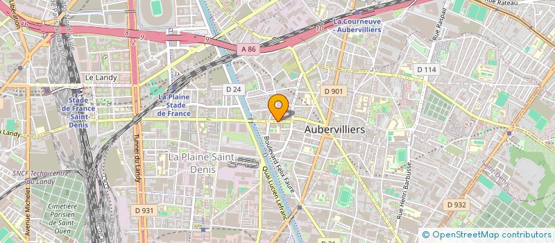 localisation de l'entreprise MONSIEUR AHMED DEHMEJ  AUBERVILLIERS