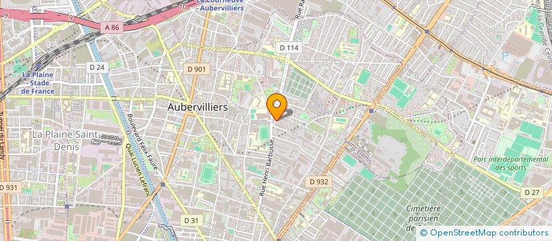 localisation de l'entreprise MONSIEUR AHMED FETHI  AUBERVILLIERS