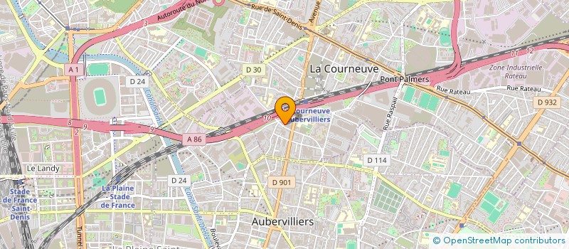 localisation de l'entreprise MONSIEUR AHMED HASSAN FAJAK à LA COURNEUVE