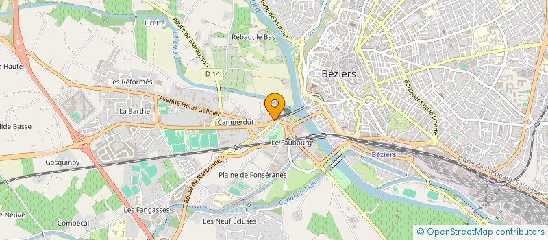 localisation de l'entreprise MONSIEUR AHMED JARDINI  BEZIERS