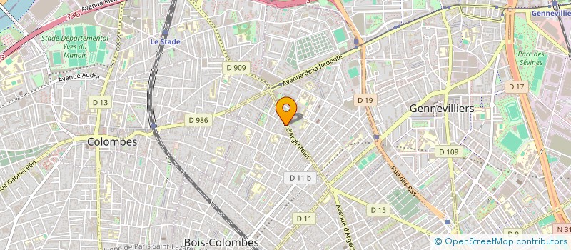 localisation de l'entreprise MONSIEUR AHMED M BRA KOFFI à BOIS-COLOMBES