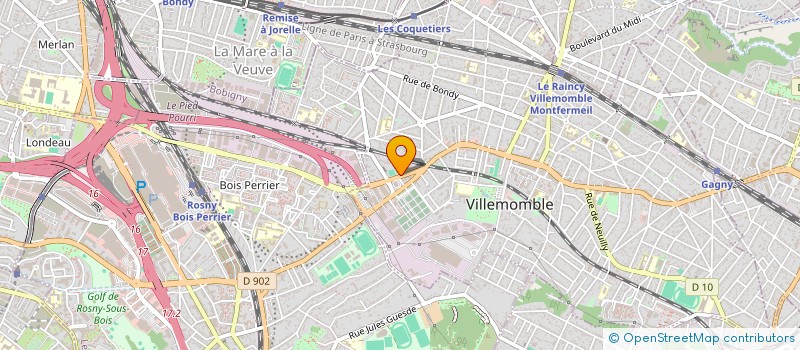 localisation de l'entreprise MONSIEUR AHMED MENAD  VILLEMOMBLE