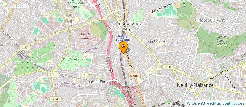 localisation de l'entreprise MONSIEUR AHMED MFOPOU à ROSNY-SOUS-BOIS