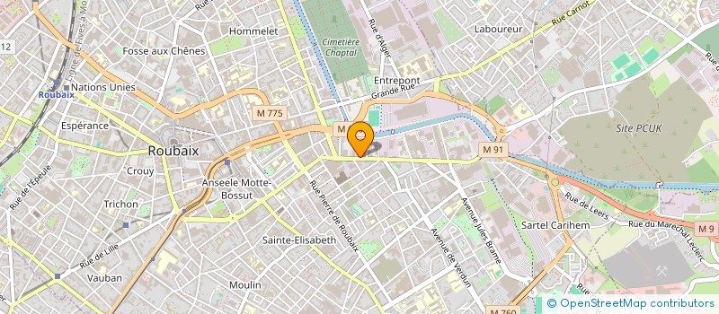 localisation de l'entreprise MONSIEUR AHMED MHYALDEIN ATEEM  ROUBAIX