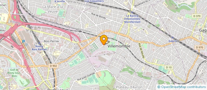 localisation de l'entreprise MONSIEUR AHMED ROMDHANE à VILLEMOMBLE