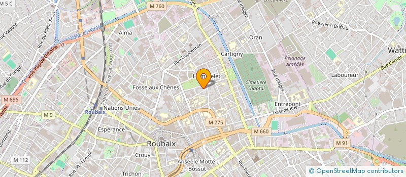 localisation de l'entreprise MONSIEUR AHMED SYLLA  ROUBAIX