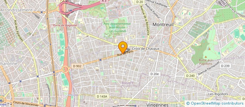 localisation de l'entreprise MONSIEUR AHMED TOUMI à MONTREUIL