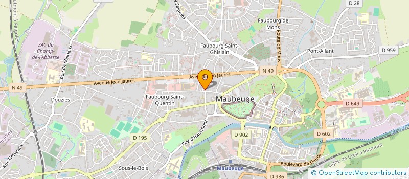 localisation de l'entreprise MONSIEUR AHMED-WAHID AHMID  MAUBEUGE