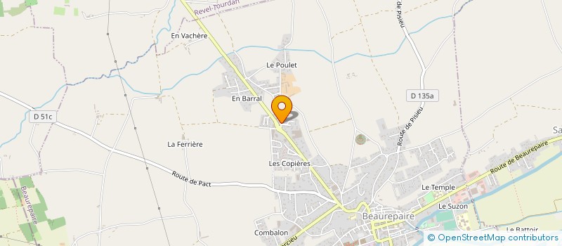 localisation de l'entreprise MONSIEUR AHMET ASLAN à BEAUREPAIRE