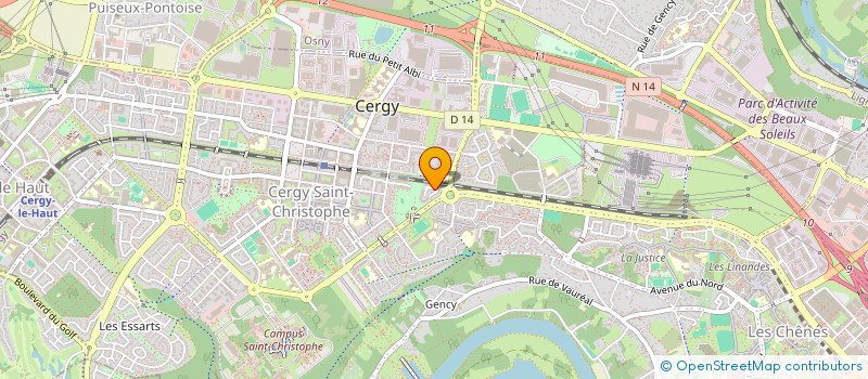 localisation de l'entreprise MONSIEUR AHSENE BOUKHDENA  CERGY