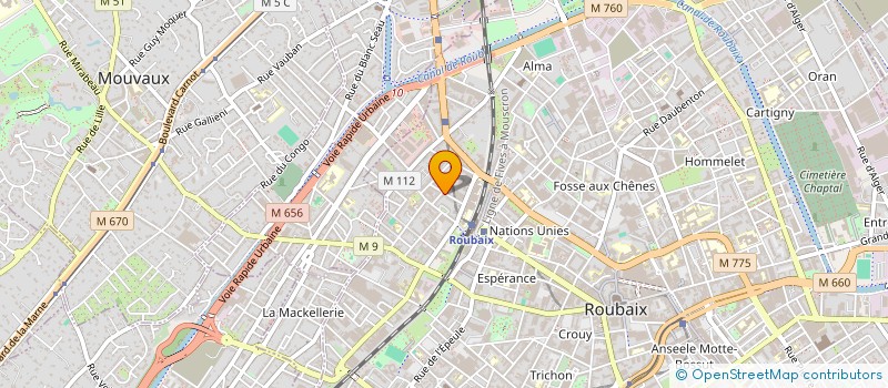 localisation de l'entreprise MONSIEUR AILTON FERREIRA  ROUBAIX