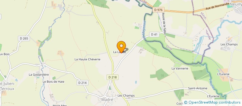 localisation de l'entreprise MONSIEUR AIMABLE LEUDIERE à JAVRON-LES-CHAPELLES