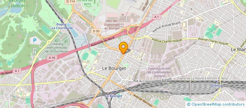 localisation de l'entreprise MONSIEUR AIMAN EL SANGUIDI  LE BOURGET