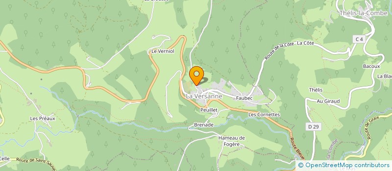 localisation de l'entreprise MONSIEUR AIME BERNON  LA VERSANNE