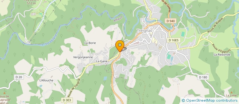 localisation de l'entreprise MONSIEUR AIME CAUDY  RILHAC-TREIGNAC