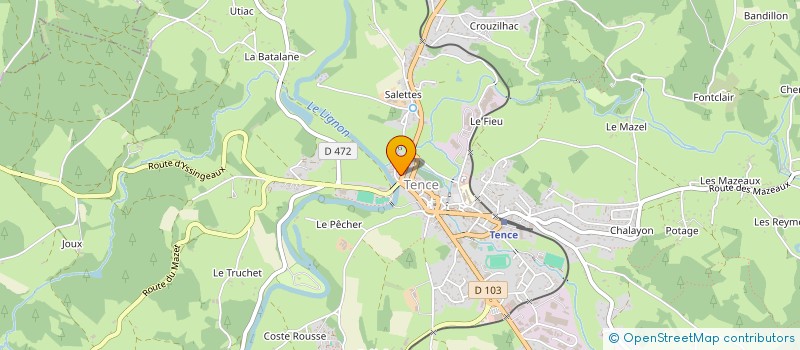 localisation de l'entreprise MONSIEUR AIME CHAUDIER à TENCE