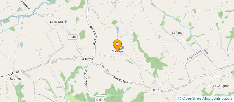 localisation de l'entreprise MONSIEUR AIME COUFFIN  PRIVEZAC