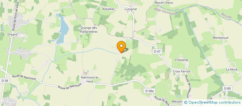 localisation de l'entreprise MONSIEUR AIME DODARD  BAGE-DOMMARTIN