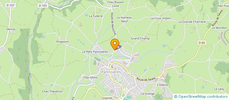 localisation de l'entreprise MONSIEUR AIME DUCREUX  PANISSIERES
