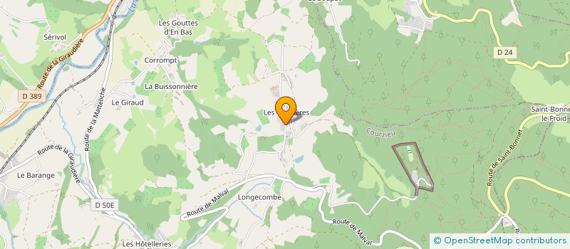 localisation de l'entreprise MONSIEUR AIME DUSSUD à COURZIEU