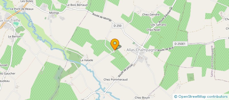 localisation de l'entreprise MONSIEUR AIME GAILLARD  ALLAS-CHAMPAGNE