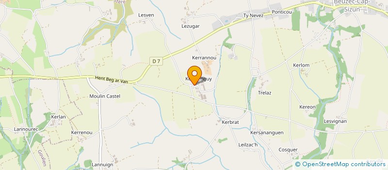 localisation de l'entreprise MONSIEUR AIME GONIDEC  BEUZEC-CAP-SIZUN