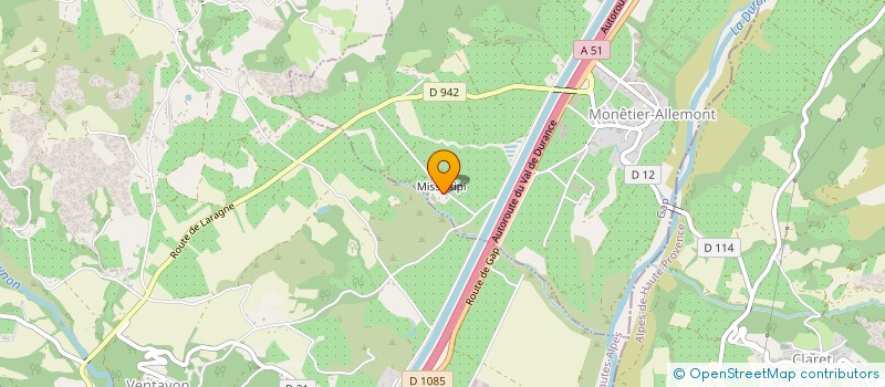 localisation de l'entreprise MONSIEUR AIME GRA  MONETIER-ALLEMONT