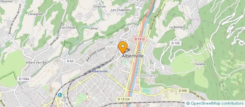 localisation de l'entreprise MONSIEUR AIME MANIGLIER  ALBERTVILLE