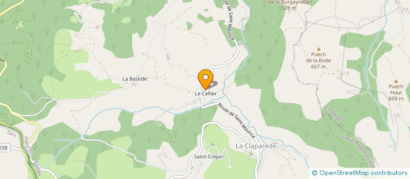 localisation de l'entreprise MONSIEUR AIME RESSEGUIER  LAVAL-ROQUECEZIERE