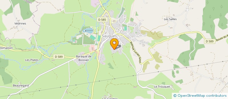 localisation de l'entreprise MONSIEUR AIME ROY  SAUGUES
