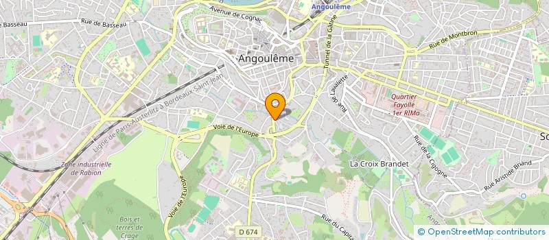 localisation de l'entreprise MONSIEUR AIME SINSEAU à ANGOULEME
