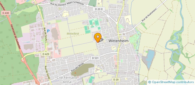 localisation de l'entreprise MONSIEUR AIMEN BENSOLTANE  WITTENHEIM