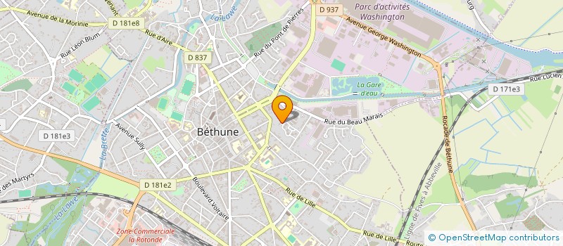 localisation de l'entreprise MONSIEUR AIMERIC HORIOT  BETHUNE