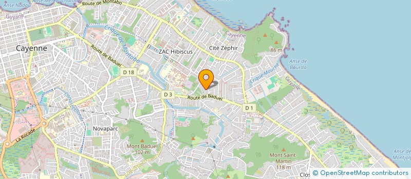 localisation de l'entreprise MONSIEUR AIMERIC MATILLON  CAYENNE