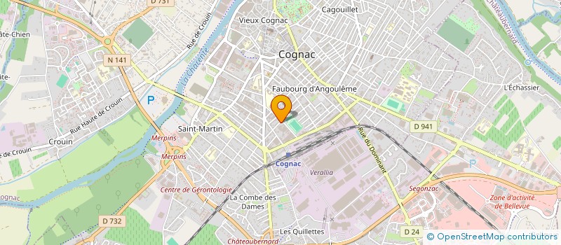 localisation de l'entreprise MONSIEUR AIMERIQUE VEQUE à COGNAC