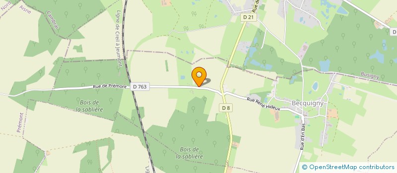 localisation de l'entreprise MONSIEUR AIRON CARLOS  BECQUIGNY