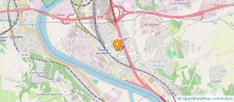 localisation de l'entreprise MONSIEUR AISSA GUERBOUB  CHASSE-SUR-RHONE