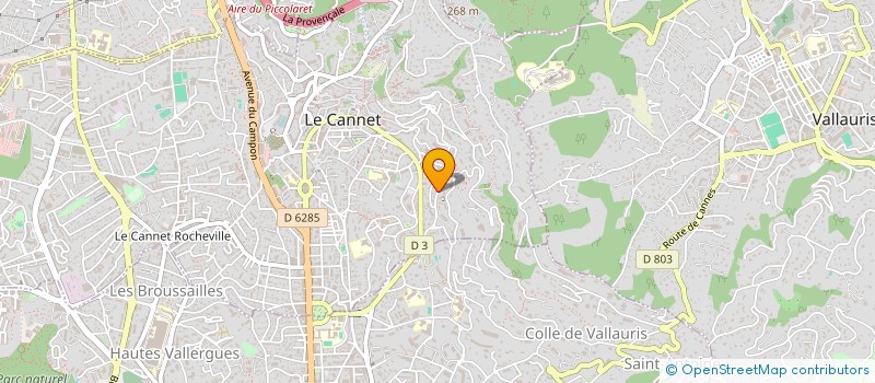 localisation de l'entreprise MONSIEUR AKHMET KHADISSOV  LE CANNET