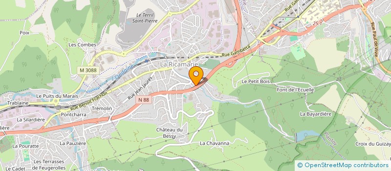 localisation de l'entreprise MONSIEUR AKIM BERRI  LA RICAMARIE