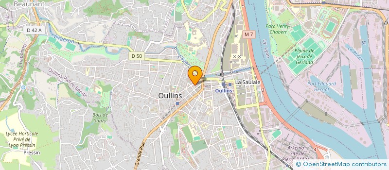 localisation de l'entreprise MONSIEUR AKLI DJELLOULI  OULLINS-PIERRE-BENITE