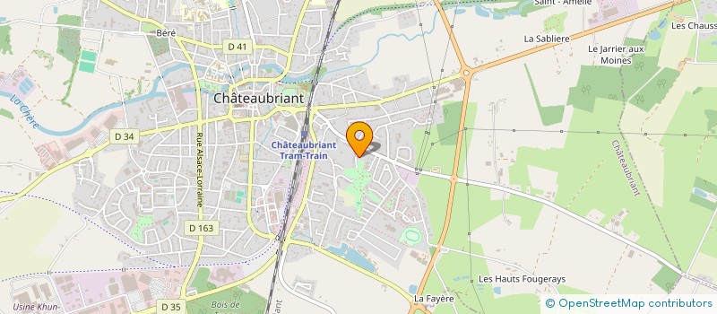 localisation de l'entreprise MONSIEUR AKLI OUANOUCHE  CHATEAUBRIANT