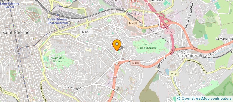 localisation de l'entreprise MONSIEUR AKRAM BARA  SAINT-ETIENNE