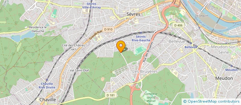 localisation de l'entreprise MONSIEUR AKRE GHISLAIN  SEVRES