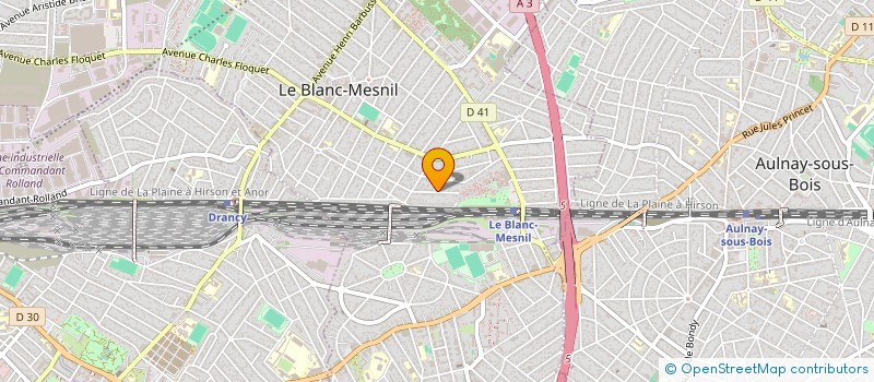 localisation de l'entreprise MONSIEUR AKSEL OUANAS  LE BLANC-MESNIL