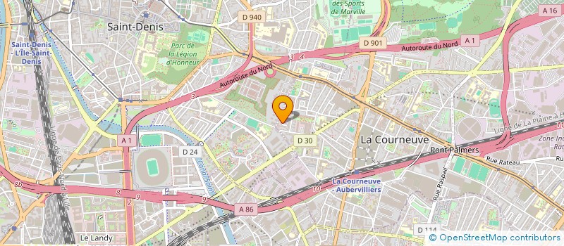 localisation de l'entreprise MONSIEUR AKTARALY GOOLAM HOUSSEIN à LA COURNEUVE