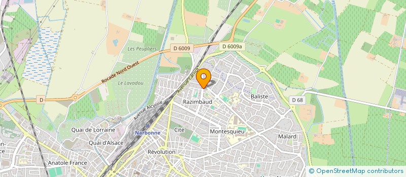 localisation de l'entreprise MONSIEUR ALA ASHUR  NARBONNE