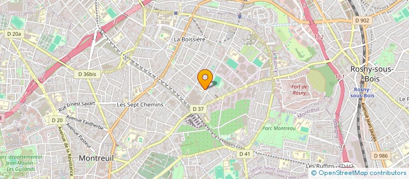 localisation de l'entreprise MONSIEUR ALADDIN ADAM ABAKR AHMAD  MONTREUIL