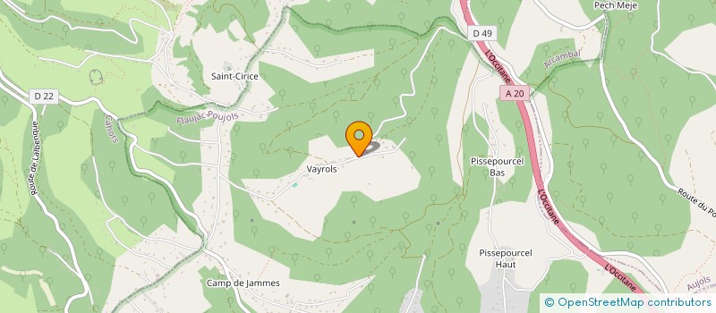 localisation de l'entreprise MONSIEUR ALAIN AILLET  FLAUJAC-POUJOLS