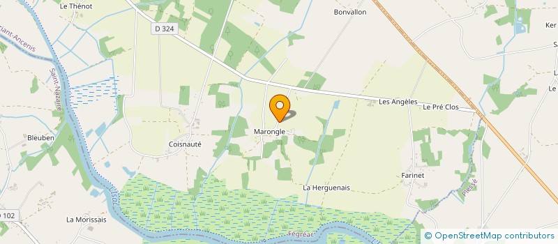 localisation de l'entreprise MONSIEUR ALAIN ALLIGNE  FEGREAC